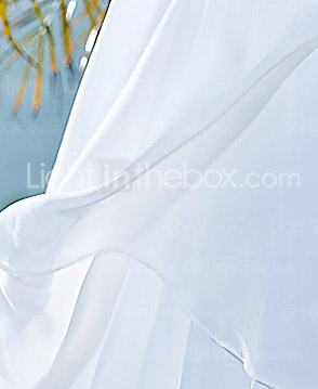 Empire Sheath/Column Strapless Chiffon And Lace Wedding Dress