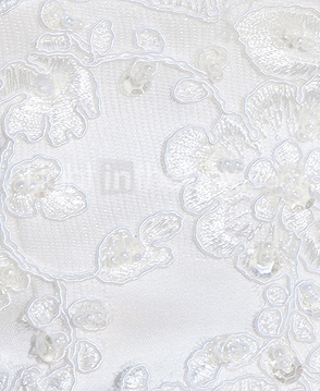 A-line Strapless Tea-length Wedding Dress with Beaded Appliques