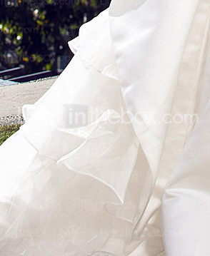 Trumpet/ Mermaid Sweetheart Sweep/ Brush Train Satin Organza Wedding Dress