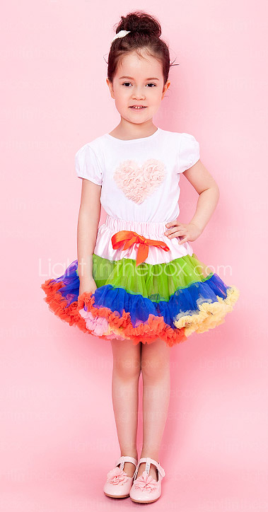 saia menina multicolorida com arcos