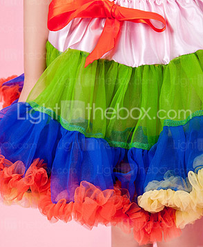 saia menina multicolorida com arcos