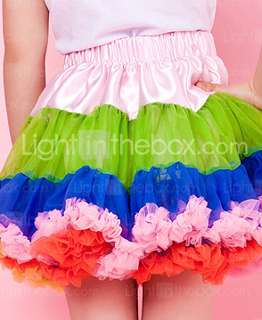 saia menina multicolorida com arcos