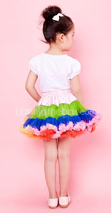 saia menina multicolorida com arcos