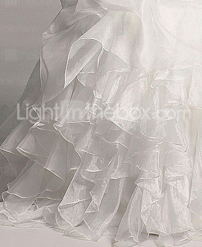 LAURINDA - Robe de Mariée Organza - Châle Inclus