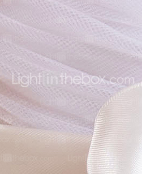 A-line Spaghetti Straps Floor-length Tulle Wedding Dress 
