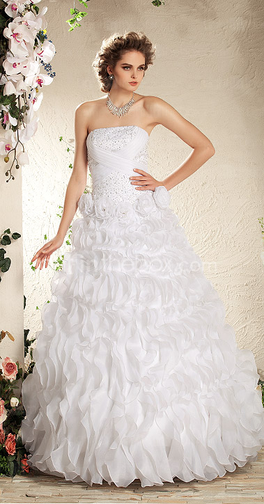LESLY - Abito da Sposa in Organza e Raso