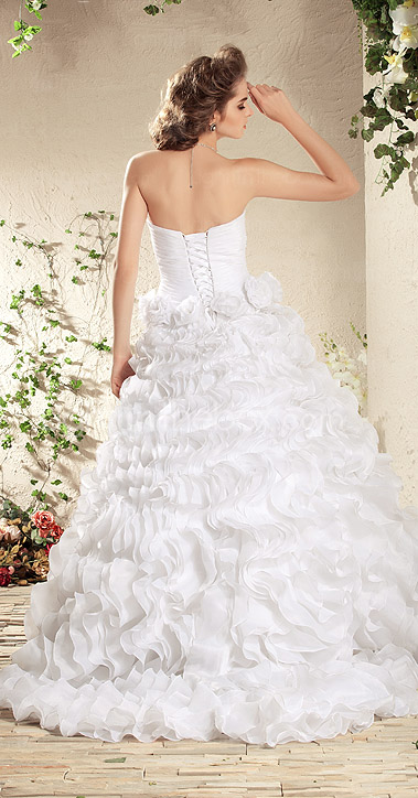 LESLY - Abito da Sposa in Organza e Raso