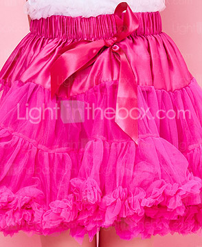 fuchsia trimning bowknot chiffon pige nederdel med foring
