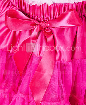 fuchsia trimning bowknot chiffon pige nederdel med foring