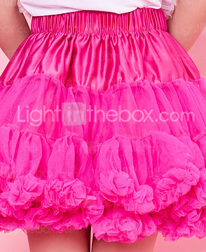 fuchsia trimning bowknot chiffon pige nederdel med foring
