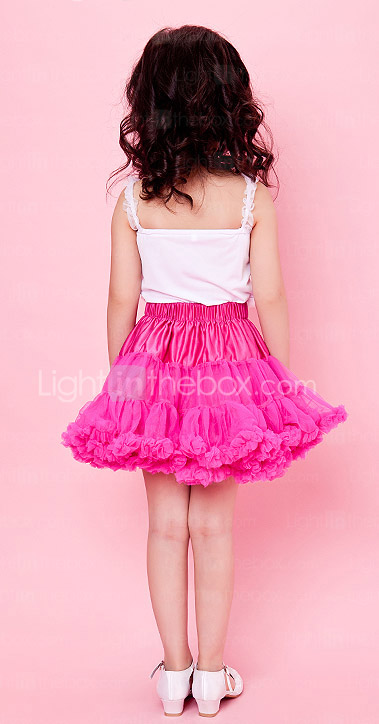 fuchsia trimning bowknot chiffon pige nederdel med foring