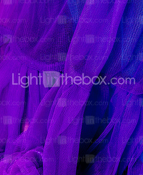 Purple Trimming Bowknot Chiffon Tutu Girl Skirt With Lining
