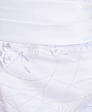 Sheath/Column Strapless Sweetheart Short/Mini Satin Lace Wedding Dress