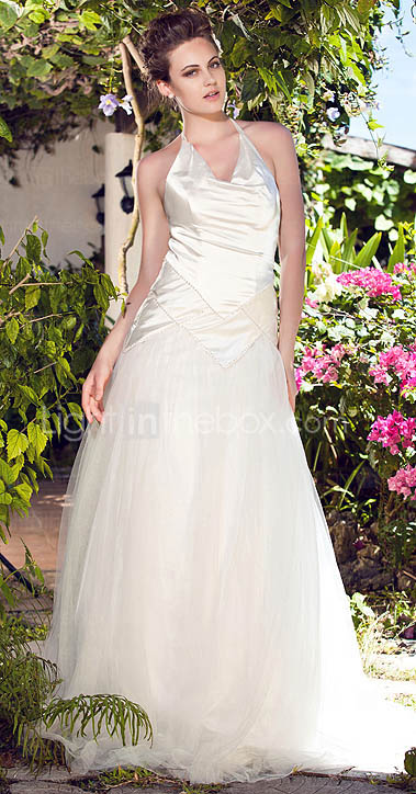 URMINA - Kleid für die Braut aus Satin und Tüll