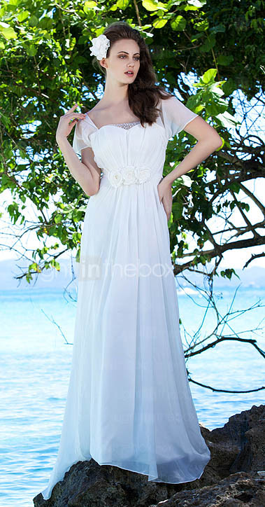 Mantel / Spalte Gericht Zug Chiffon Brautkleid