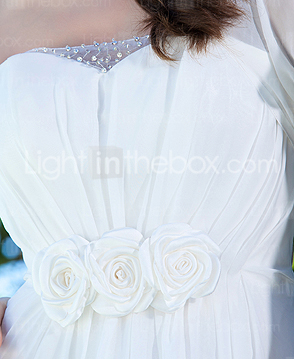 Mantel / Spalte Gericht Zug Chiffon Brautkleid