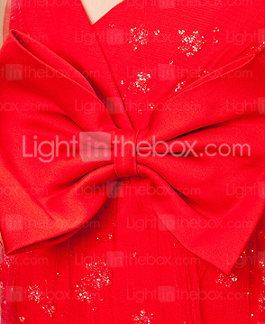 Sheath/Column V-neck Floor-length Chiffon Junior Bridesmaid Dress