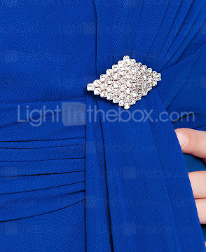 Sheath/Column Straps Floor-length Chiffon Junior Bridesmaid Dress
