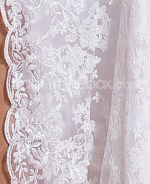Charming A-line V-neck Chapel Train Lace Weeding Dress 