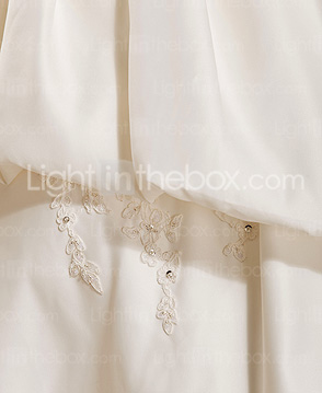 Ball Gown Strapless Court Train Satin Weeding Dress 