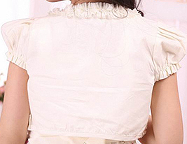 a-linje scalloped bomull jente kjole