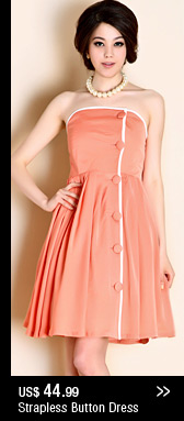 Strapless Button Dress