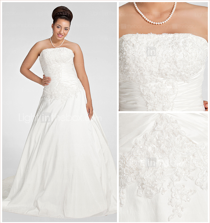 LYRIC - Kleid für die Braut aus Tafft (Übergrösse)