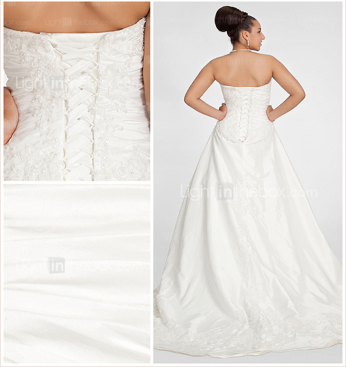 LYRIC - Kleid für die Braut aus Tafft (Übergrösse)