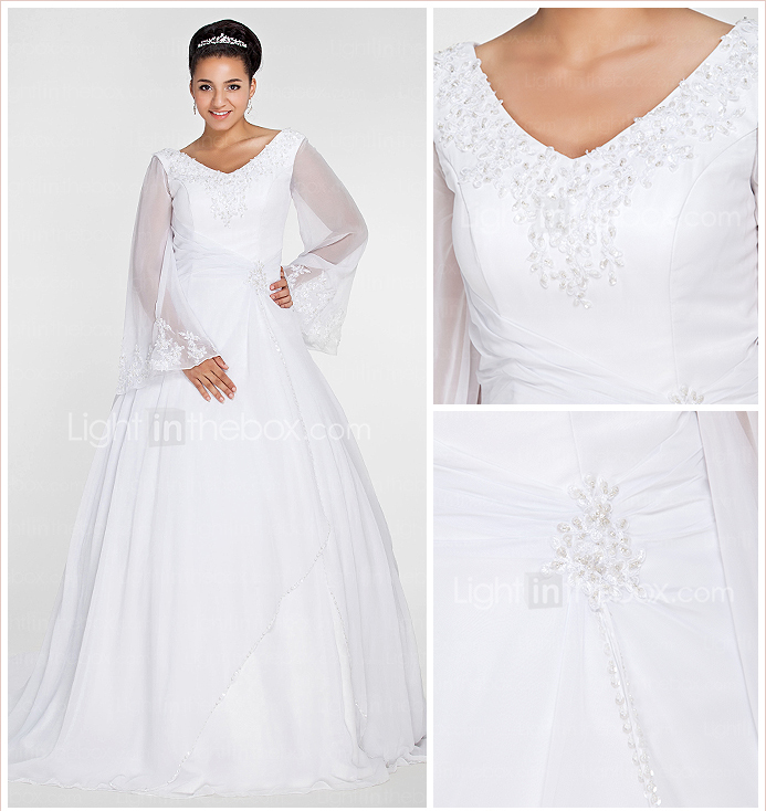 NYLA - Kleid für die Braut aus Chiffon (Übergrösse)