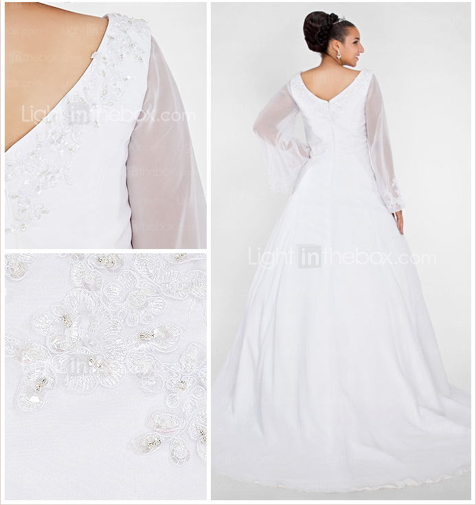 NYLA - Kleid für die Braut aus Chiffon (Übergrösse)