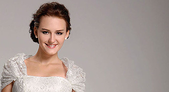 A-line Halter Court Train Satin Embroidery Wedding Dress