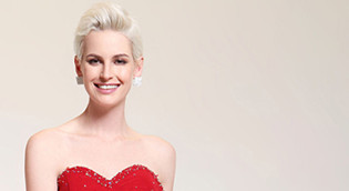 Trumpet/Mermaid V-neck Sweep/Brush Train Sequined Evening Dress inspired by Kellie Pickler 
