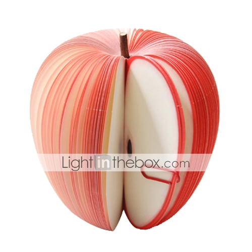 Unique Creative Apple Shaped Memo Pad - Large (About 150-Page)