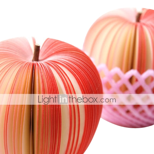 Unique Creative Apple Shaped Memo Pad - Large (About 150-Page)