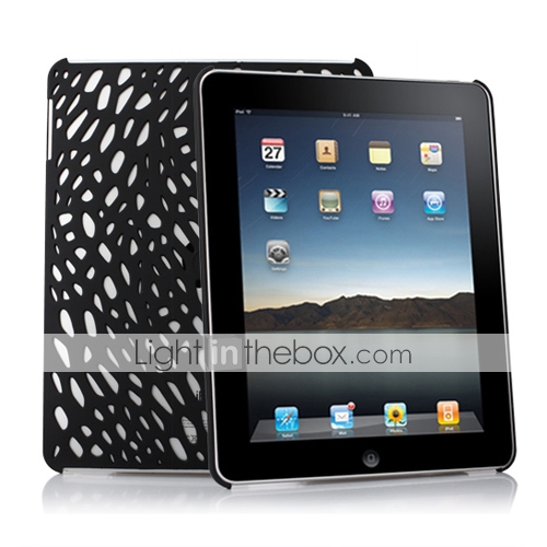 Stylish Protective Resin Backside Case for Apple iPad (Black)