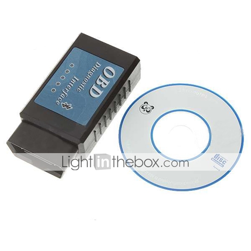 OBDII Bluetooth Car Diagnostic Cable - Black + Blue (DC 12V) OBDII Bluetooth Car Diagnostic Cable - Black + Blue (DC 12V)