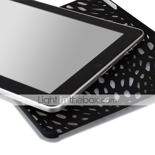 Stylish Protective Resin Backside Case for Apple iPad (Black)