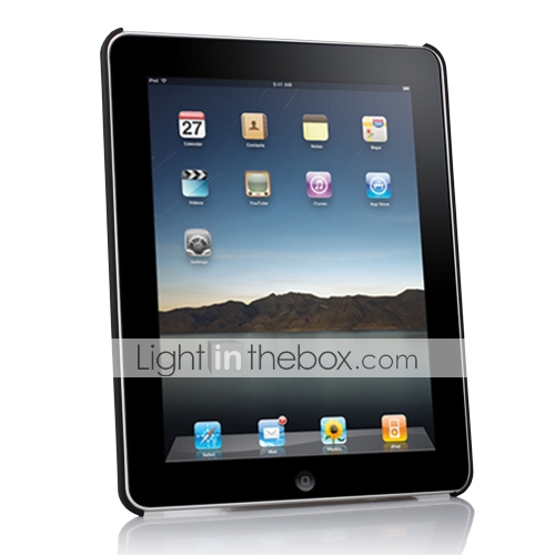 Stylish Protective Resin Backside Case for Apple iPad (Black)