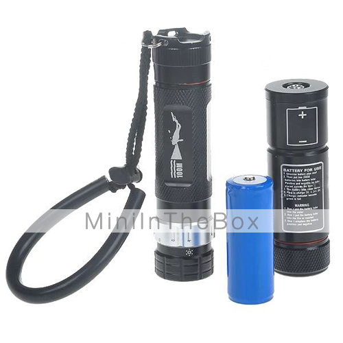 mj-852 ha-iii xp cree-e 4-200-mode lumière lampe-torche de plongée à LED activé (1 * 26 650)