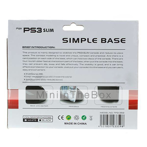 compact titulaire socle vertical pour la PS3 slim (noir)