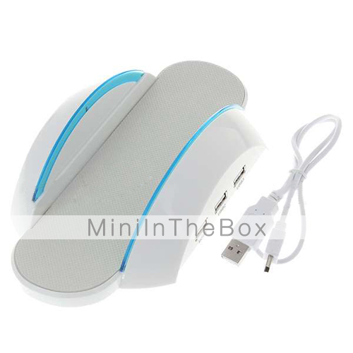 station d'accueil avec une lumière bleu pour PS3 Slim - blanc + bleu
