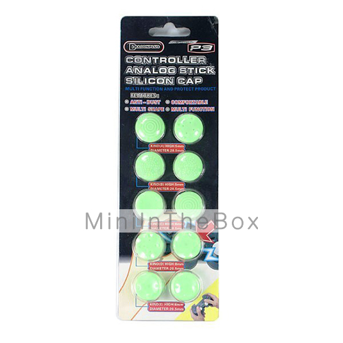 cappuccio in silicone per PS3 stick analogico (verde)