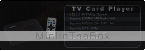 TV Card Player with Remote Controller & Component Cable