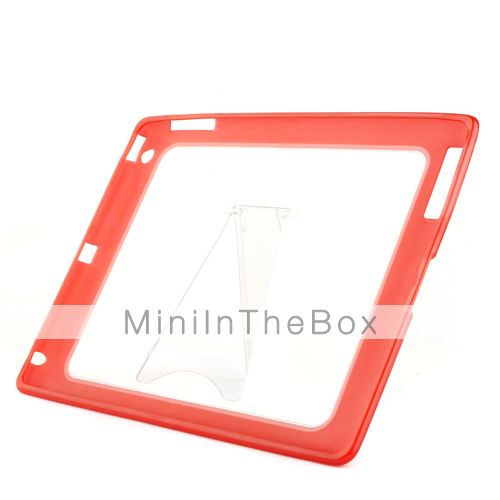 haute qualité étui élégant et béquille arrière pour iPad 2 (rouge)