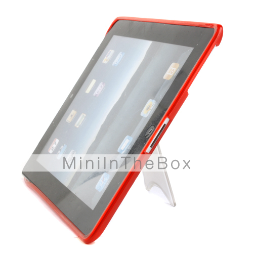 haute qualité étui élégant et béquille arrière pour iPad 2 (rouge)