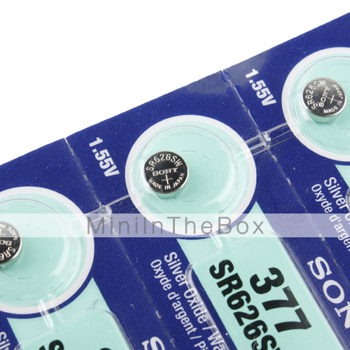 sony626 1.55V alta capacidad de las pilas alcalinas de tipo botón (5-pack) sony626 1.55V alta capacidad de las pilas alcalinas de tipo botón (5-pack)