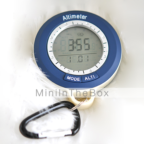 6-in-1 mini multifunzione con bussola digitale, altimetro, barometro, termometro, previsioni meteo e orologio