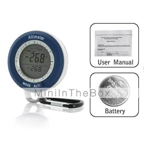 6-in-1 mini multifunzione con bussola digitale, altimetro, barometro, termometro, previsioni meteo e orologio 6-in-1 mini multifunzione con bussola digitale, altimetro, barometro, termometro, previsioni meteo e orologio