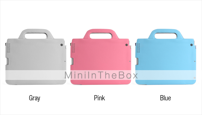 ultra-mince transport et de protection cuir PU sac à main / pochette w / stand pour iPad 2