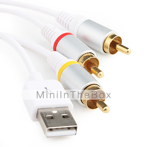 Premium USB Data Charging AV Cable for iPhone 2G/3G + iPod Nano 4/Touch (1.28M-Cable) Premium USB Data Charging AV Cable for iPhone 2G/3G + iPod Nano 4/Touch (1.28M-Cable)